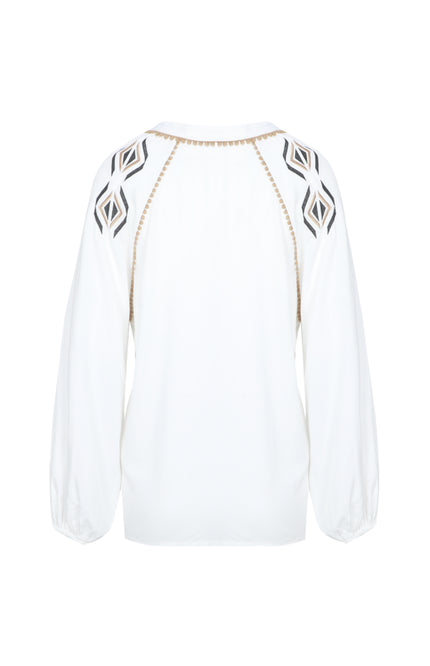 G-maxx Blouse Xylia Offwhite Stretchshop.nl