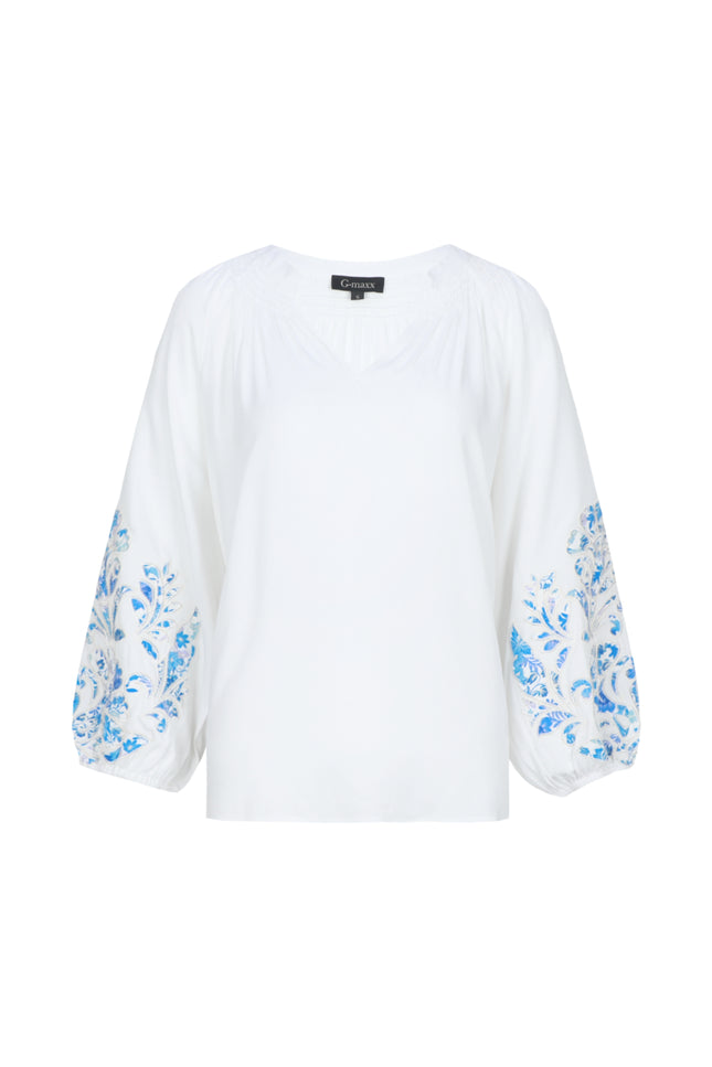 G-maxx Blouse Ysolde Offwhite Stretchshop.nl