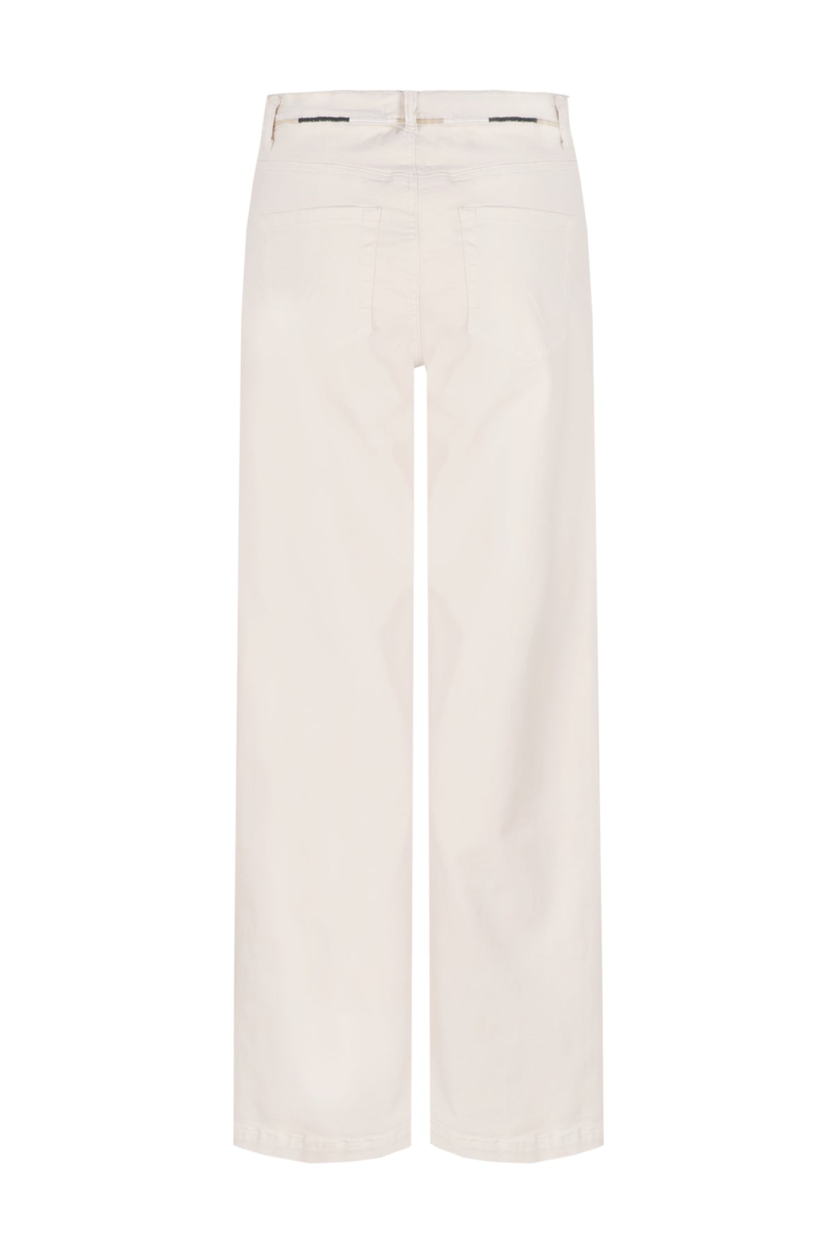G-maxx jeans Blythe Sand, damesmodel met rechte snit en elastische taille, zichtbaar op de afbeelding.