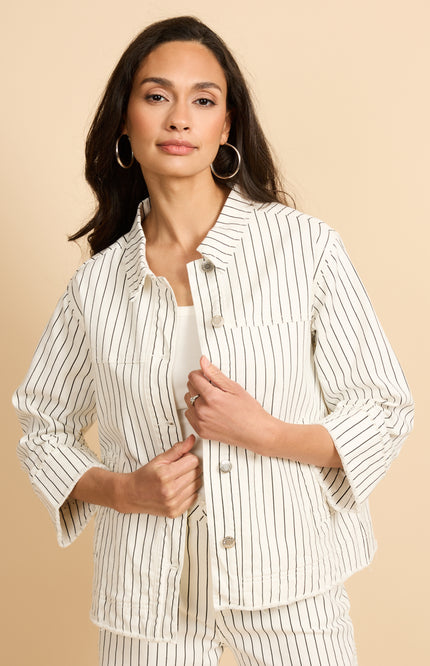 G-maxx Jacket Bruni Offwhite Black Stretchshop.nl