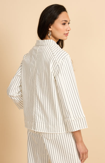 G-maxx Jacket Bruni Offwhite Black Stretchshop.nl