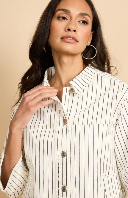 G-maxx Jacket Bruni Offwhite Black Stretchshop.nl