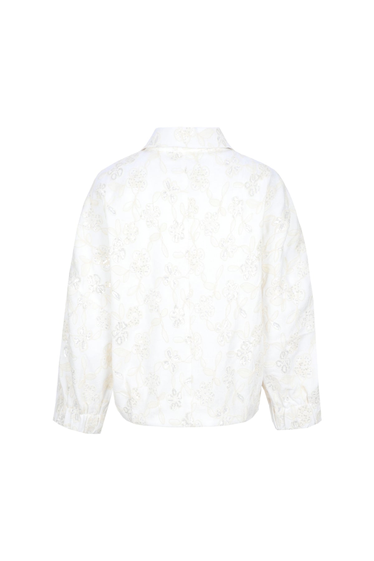 G-maxx Delara Offwhite jas met rits en capuchon, stijlvolle winterjas voor dames, close-up van de voorkant.