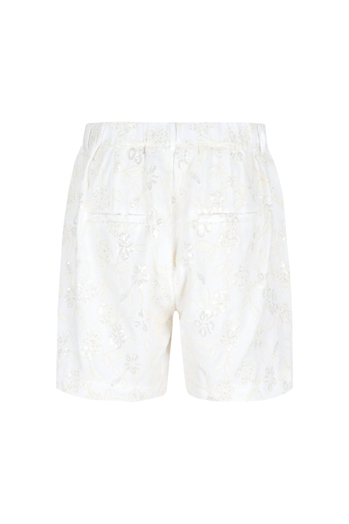 Lichtbeige korte Esmarie broek van G-maxx, casual stijl met comfortabele pasvorm en moderne uitstraling.