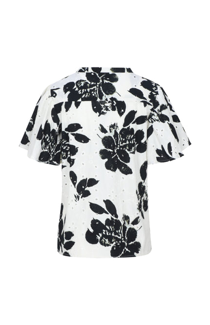 G-maxx Top Ravella Offwhite Black Stretchshop.nl