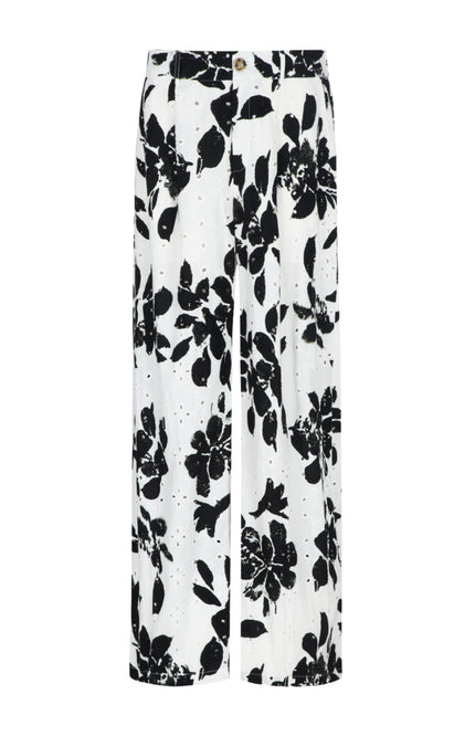 G-maxx Broek Aeris Offwhite Black Stretchshop.nl