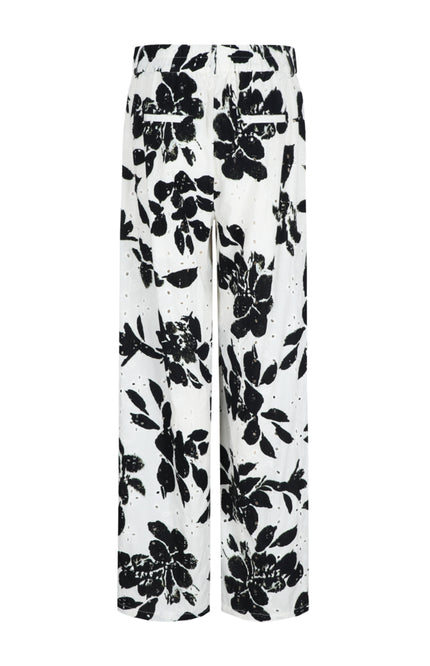 G-maxx Broek Aeris Offwhite Black Stretchshop.nl