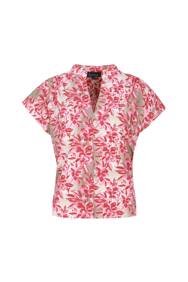 G-maxx Top Devon Sand Pretty Pink Stretchshop.nl
