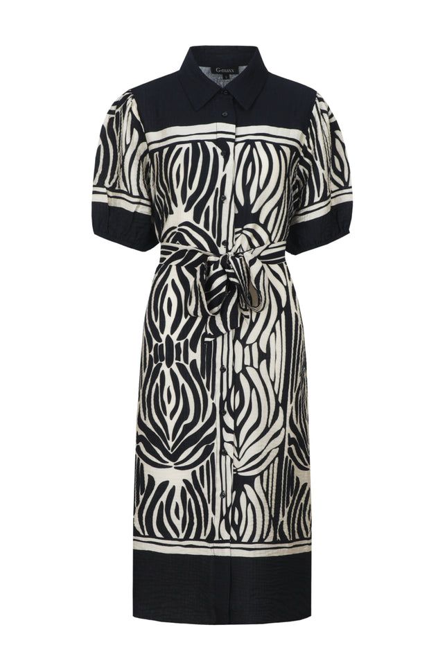 G-maxx Jurk Jiska Black Sand Stretchshop.nl