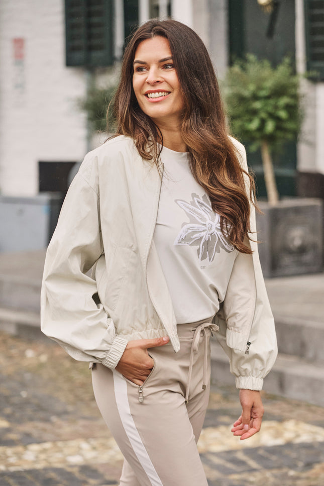 Zoso Travel T-Shirt Amee Kit Sand Stone 261 Stretchshop.nl