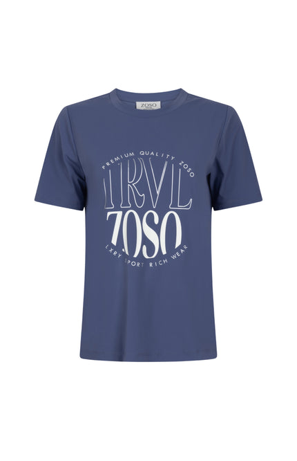 Zoso Travel T-Shirt Selma Blue 261 Stretchshop.nl