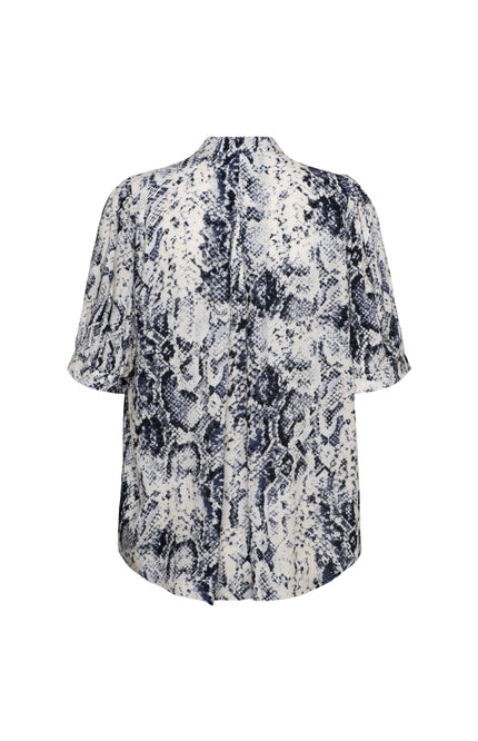 &Co woman Blouse Ansera Snake Slate Multi BL428 Stretchshop.nl