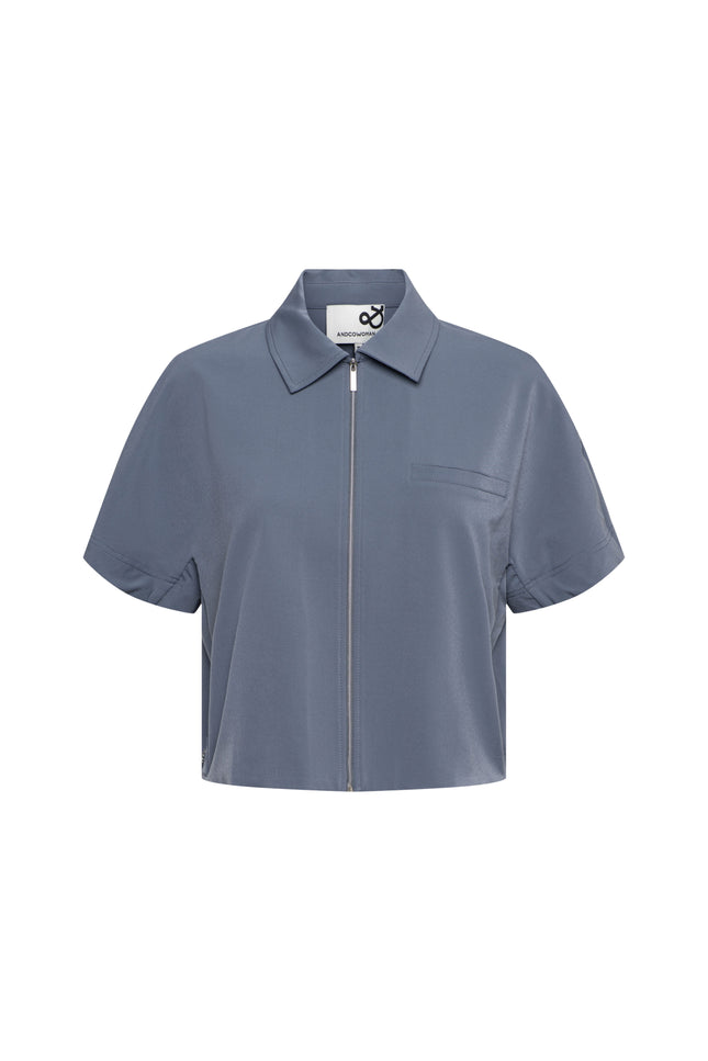 &Co woman Travel Blouse Peike Dark Slate JA158 Stretchshop.nl