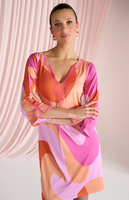 K-design Jurk Met Design C309-P101 Stretchshop.nl