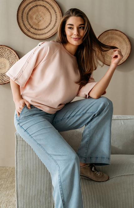 &Co woman Broek Jenny Light Denim PA424 Stretchshop.nl