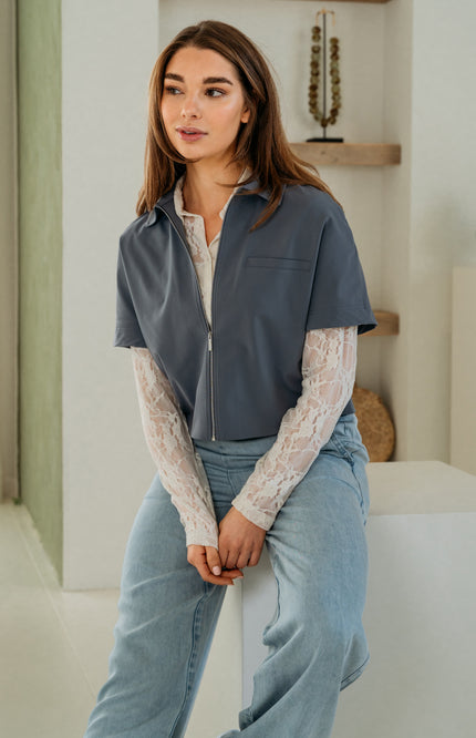 &Co woman Broek Jenny Light Denim PA424 Stretchshop.nl