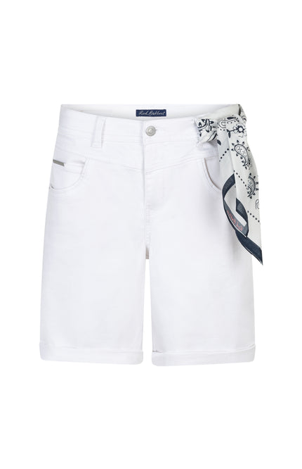 Red Button Short Relax Jog White & Scarf SRB4930 Stretchshop.nl