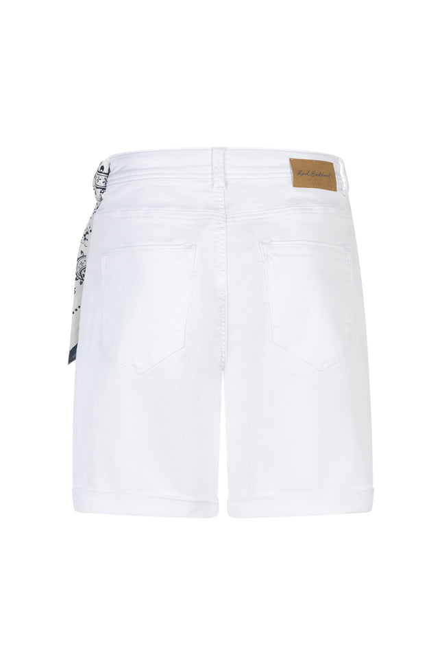 Red Button Short Relax Jog White & Scarf SRB4930 Stretchshop.nl