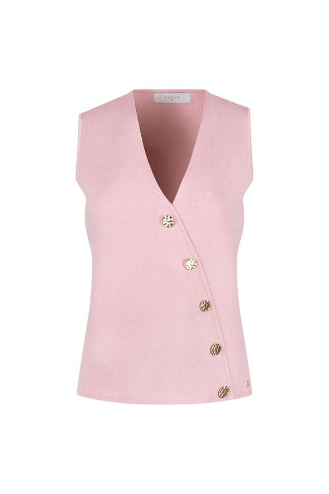 Nukus Gilet Vera Blush NKS08023 Stretchshop.nl