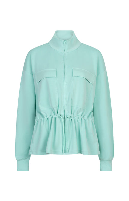 EsQualo Vest Tunnel Modal Mint Green SP26.05001 Stretchshop.nl