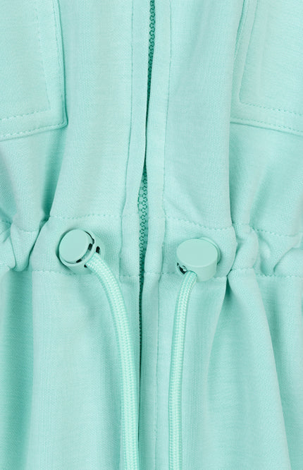 EsQualo Vest Tunnel Modal Mint Green SP26.05001 Stretchshop.nl