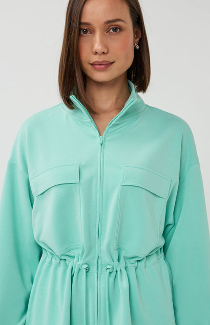 EsQualo Vest Tunnel Modal Mint Green SP26.05001 Stretchshop.nl