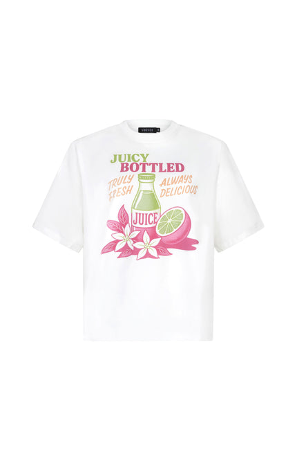 Ydence T-shirt Juicy Bottle Berry Pink Stretchshop.nl