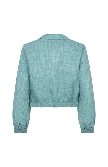 Ydence Jacket Jinte Turquoise Melange Stretchshop.nl