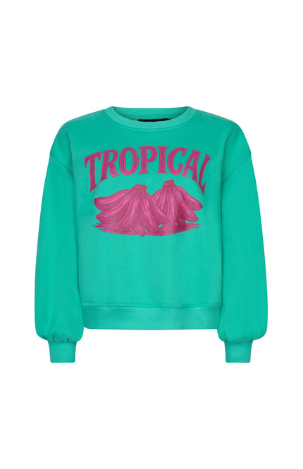 Ydence Sweater Tropical Sea Green Stretchshop.nl