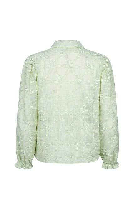Ydence Blouse Isamae Soft Green Stretchshop.nl