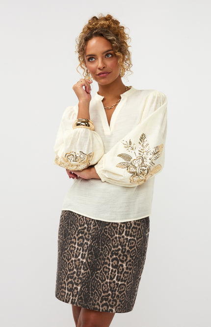 Ydence Blouse Rose Ecru Stretchshop.nl