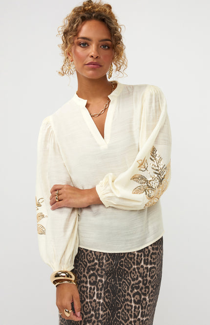 Ydence Blouse Rose Ecru Stretchshop.nl