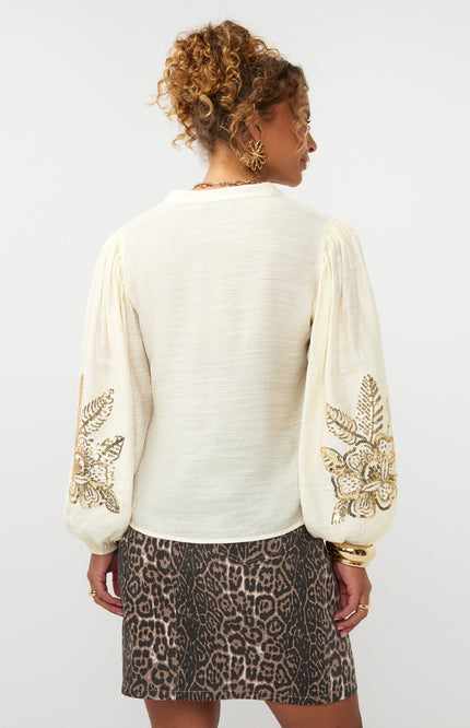 Ydence Blouse Rose Ecru Stretchshop.nl