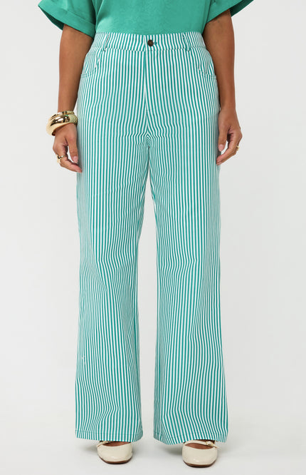 Ydence Broek Djamilla Sea Green Tall Stretchshop.nl