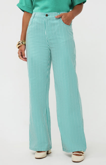 Ydence Broek Djamilla Sea Green Tall Stretchshop.nl