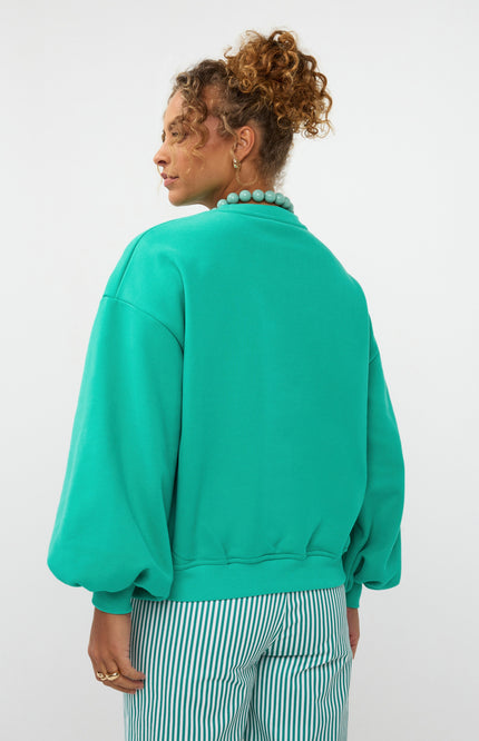 Ydence Sweater Tropical Sea Green Stretchshop.nl
