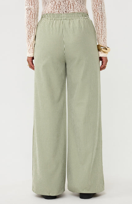 Ydence Broek Celeste Green Check Tall Stretchshop.nl