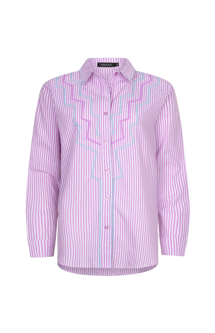 Ydence Blouse Gaby Violet Stretchshop.nl