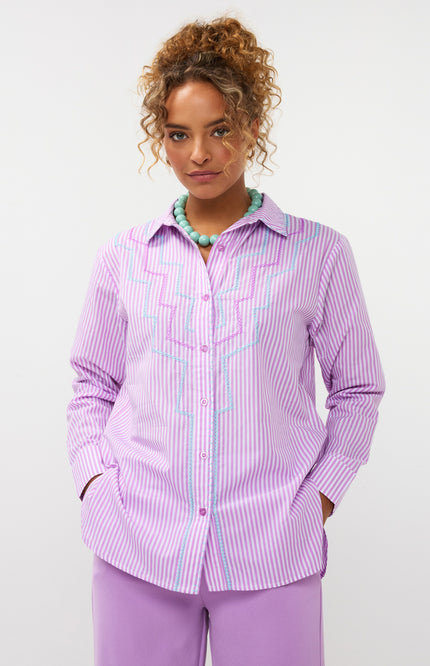 Ydence Blouse Gaby Violet Stretchshop.nl