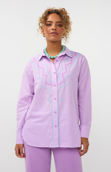 Ydence Blouse Gaby Violet Stretchshop.nl