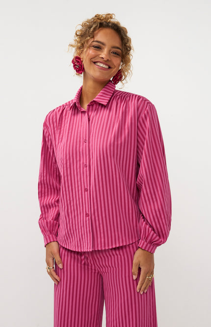 Ydence Blouse Madelena Berry Pink Stretchshop.nl