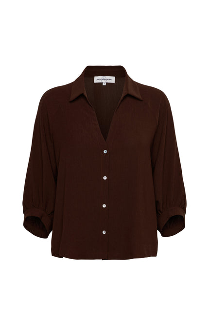 &Co woman Blouse Marijke Plum BL436 Stretchshop.nl