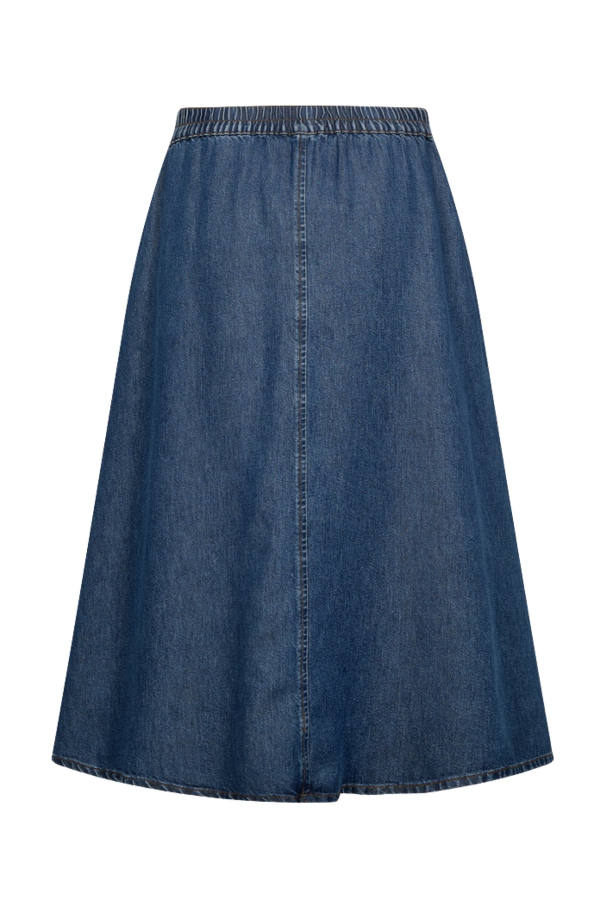 Medium blauwe denim rok van Freequent, model Fqmilo, met een flatterende pasvorm en modieus ontwerp.