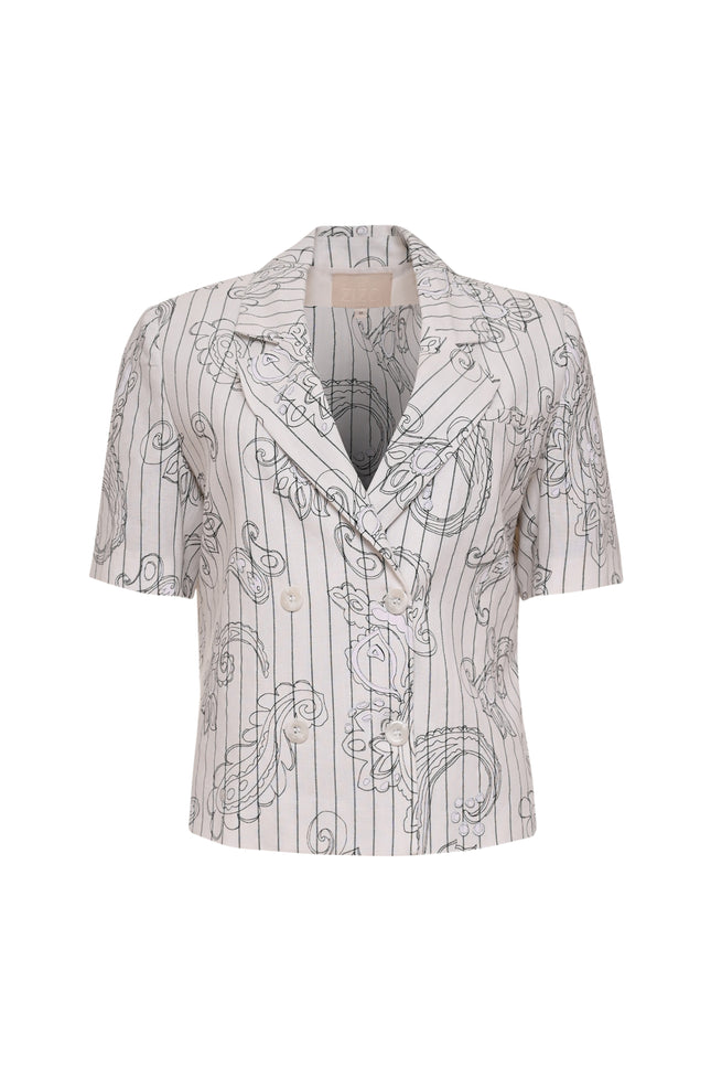 Zizo Jacket Tanner Black Paisley Stretchshop.nl