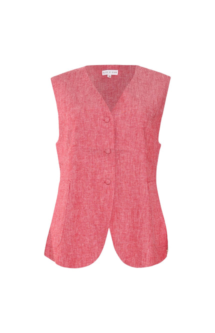 Zizo Gilet Toss Persian Red Stretchshop.nl