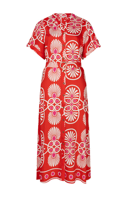 EsQualo Jurk Long Heartfelt Print HS26.10202 Stretchshop.nl