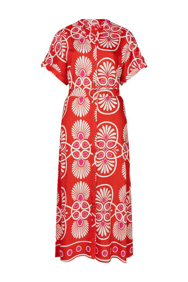 EsQualo Jurk Long Heartfelt Print HS26.10202 Stretchshop.nl