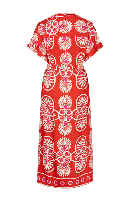 EsQualo Jurk Long Heartfelt Print HS26.10202 Stretchshop.nl