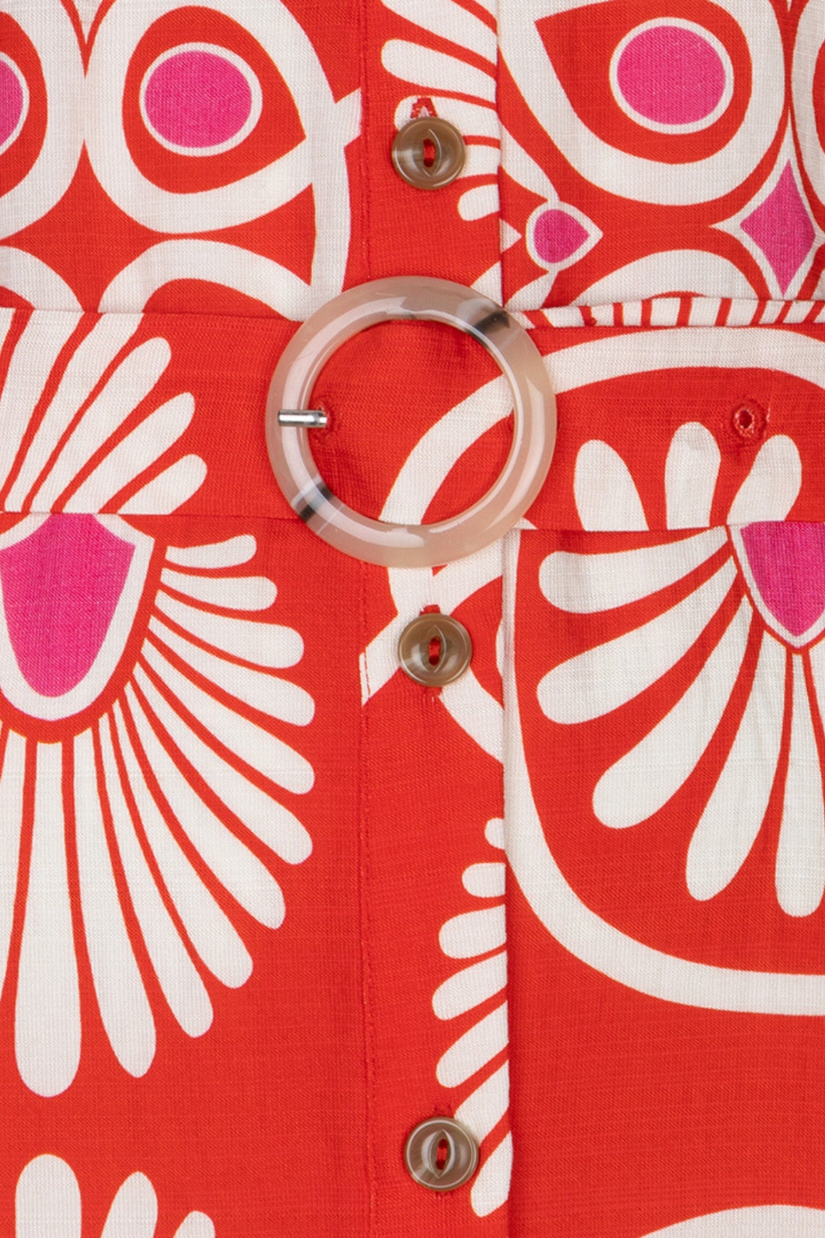 Lange EsQualo jurk met hartprint en V-hals, model VEERLE, elegante en comfortabele dameskleding.