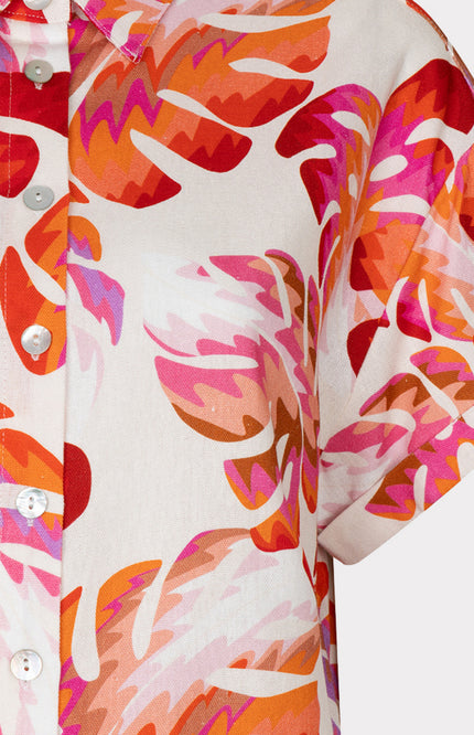 EsQualo Blouse Short Wonders Print HS26.10207 Stretchshop.nl